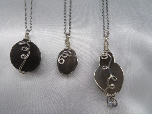 Black Chalcedony Crystal Custom Pendant #100