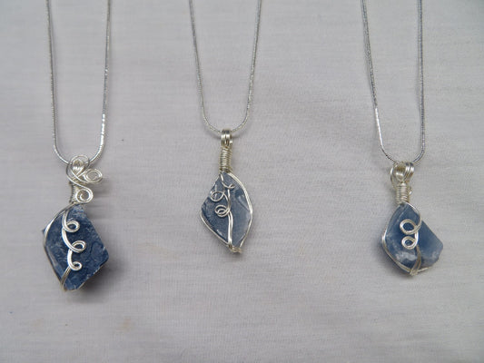 Calcite Blue Crystal Custom Pendant  #20