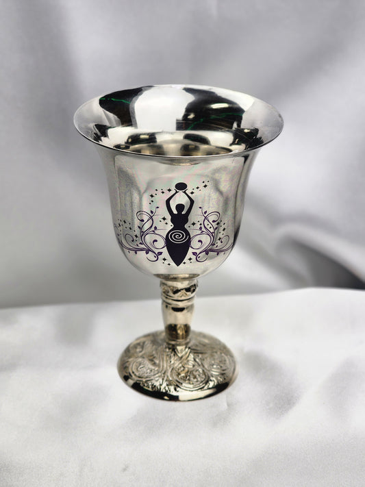 Chalice with Goddess of Earth   4.75"H