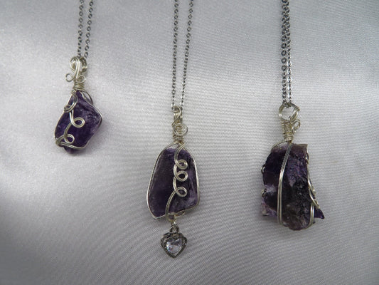Amethyst Chunk Crystal Custom Pendant #6