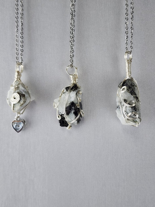 Moonstone Rainbow Crystal Custom Pendant   #57