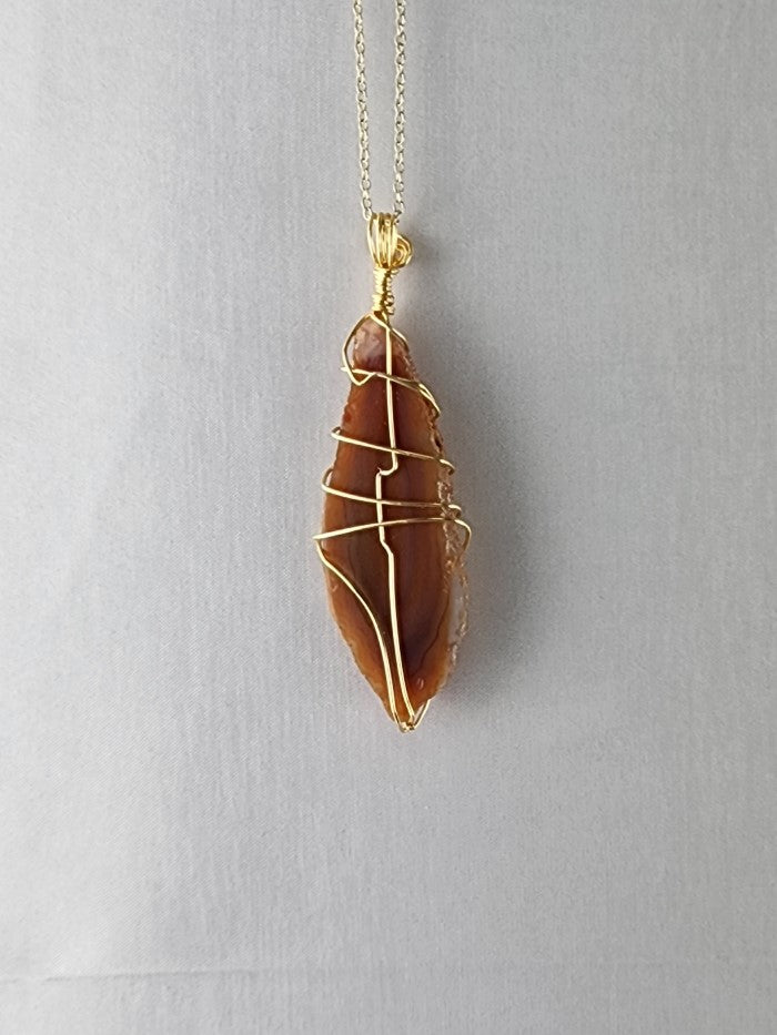 Agate Slice Crystal Custom Pendant #1