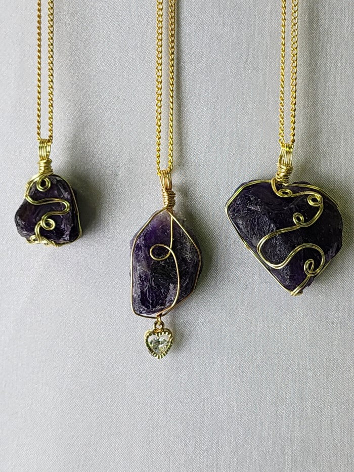 Amethyst Chunk Crystal Custom Pendant #5