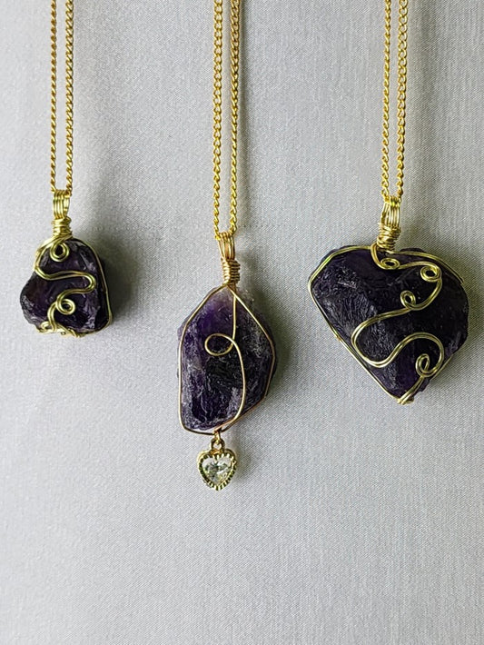 Amethyst Chunk Crystal Custom Pendant #5
