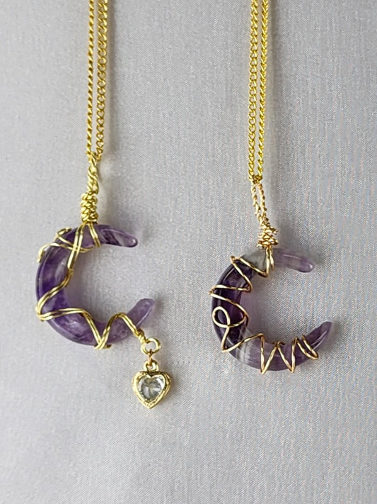 Amethyst Moon Crystal Custom Pendant  #9