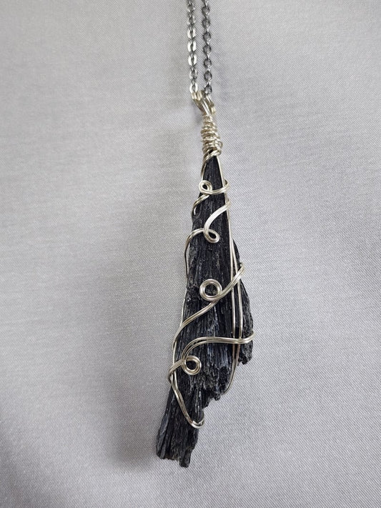 Black Kyanite Pendant #P60