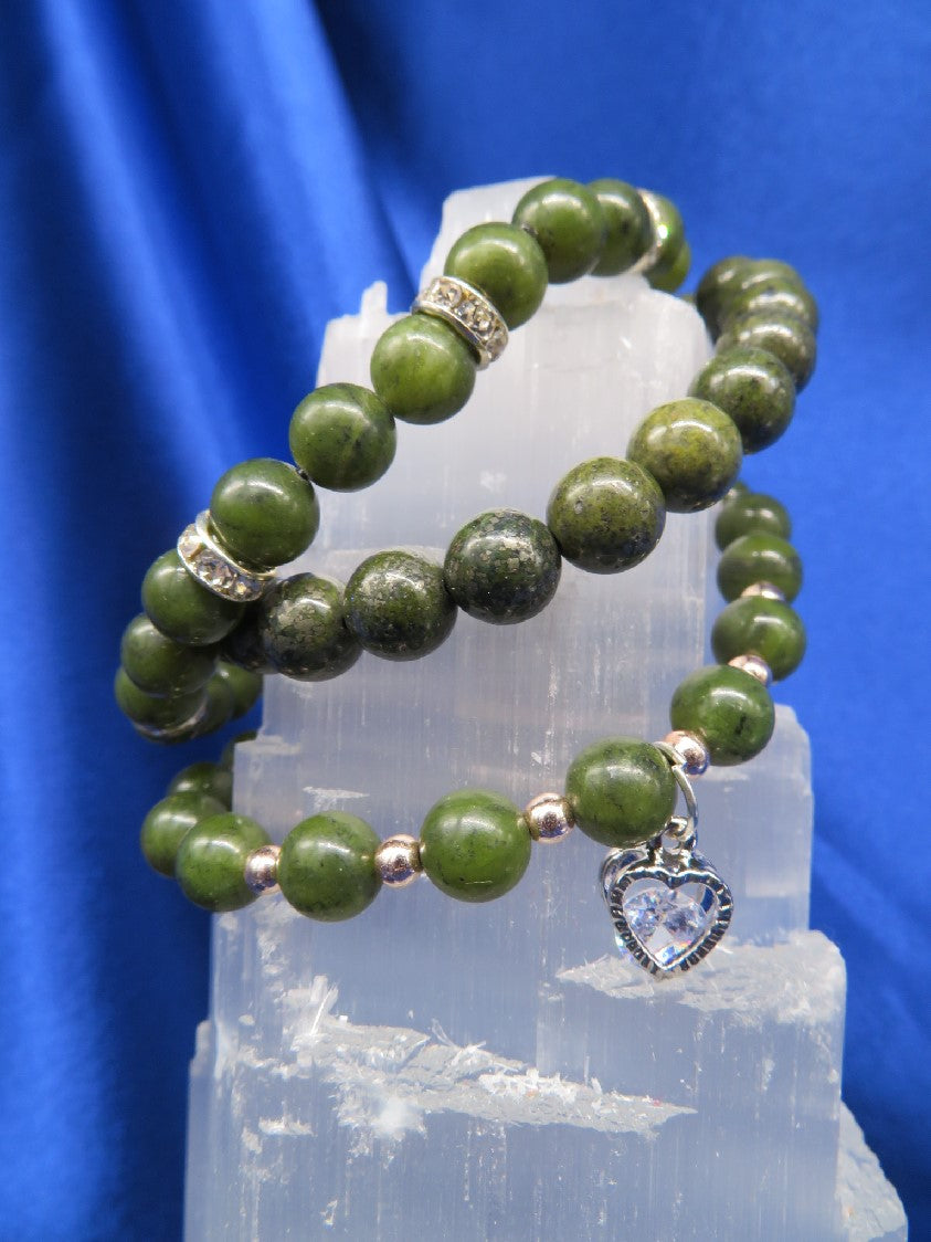 Jasper/Copper Ore Crystal Bracelet  #BR32