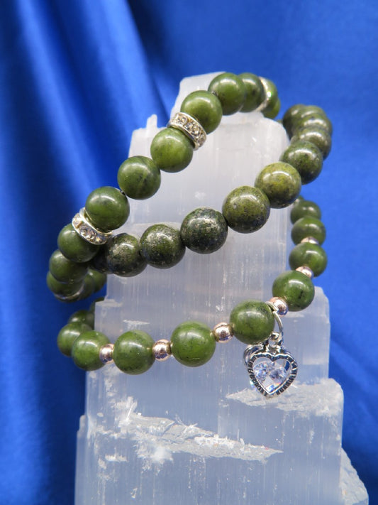 Jasper/Copper Ore Crystal Bracelet  #BR32