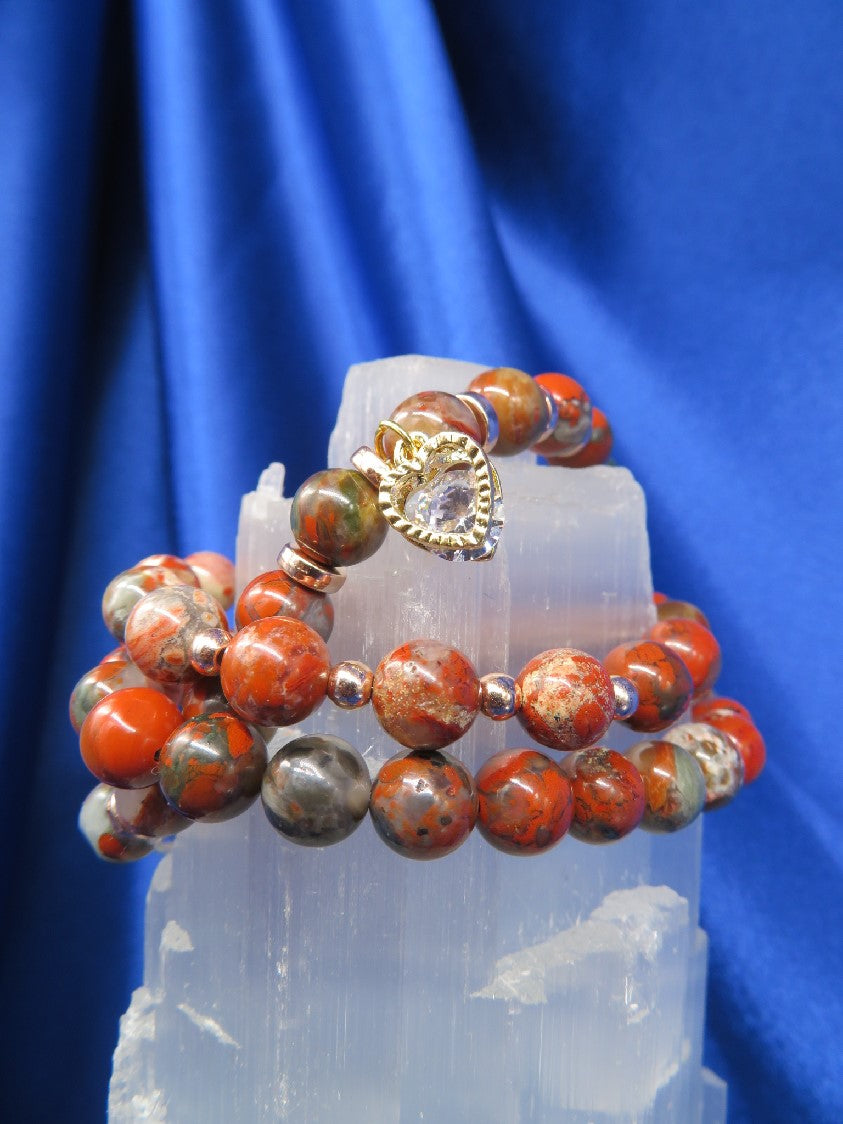 Jasper/Poppy Crystal Bracelet BR35