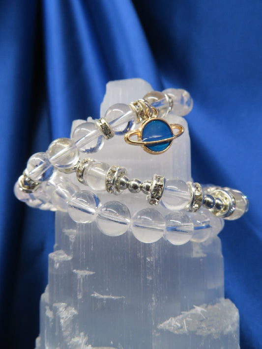 Quartz/Clear Crystal Bracelet  #BR57