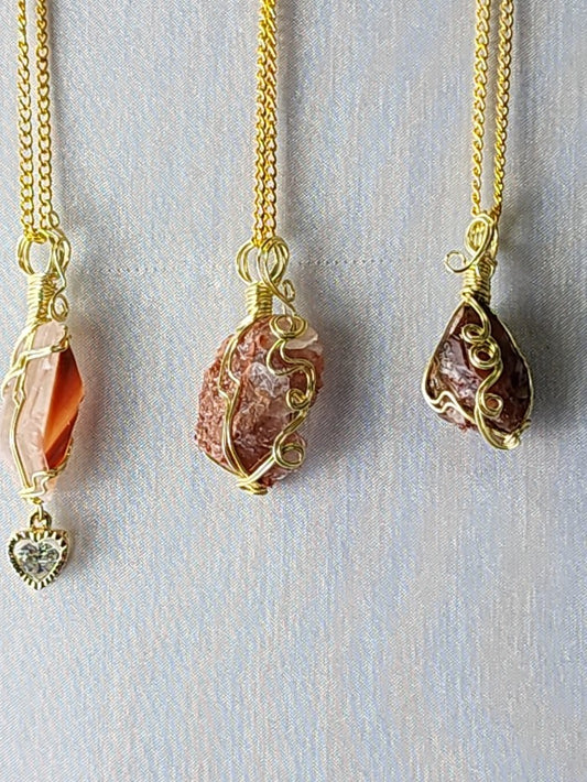 Calcite Red Crystal Custom Pendant #113