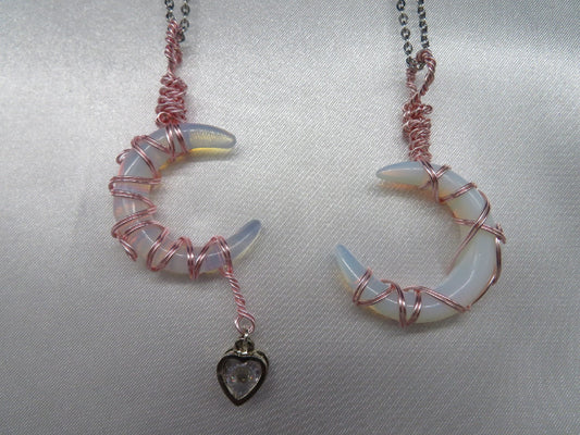 Opalite Moon Crystal Custom Pendant #E14