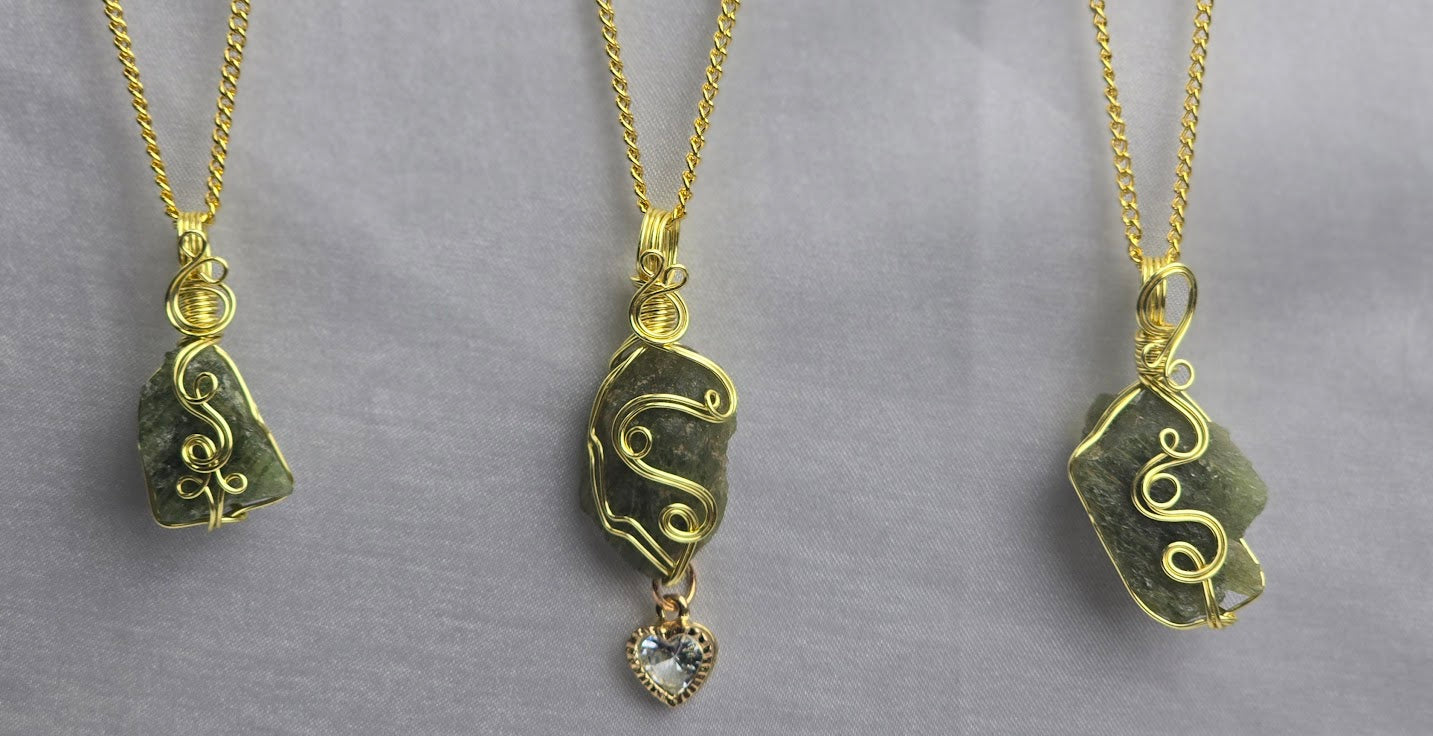 Apatite Green Crystal Custom Pendant