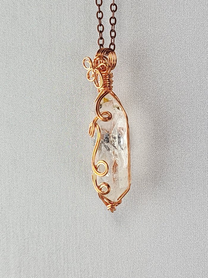 Enhydro Quartz Crystal Custom Pendant #E7