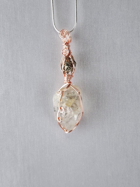 Enhydro with Pyrite Crystal Custom Pendant #E8