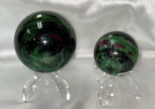 Ruby Zoisite Crystal Sphere