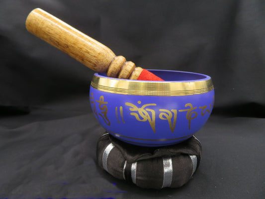 Singing Bowl Purple Tibetan 4"D
