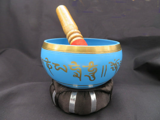Singing Bowl Sea Blue Tibetan 4"D