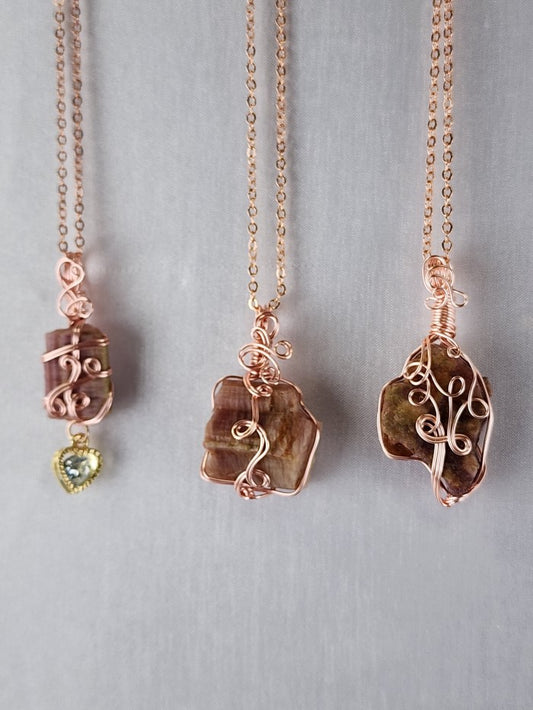 Tourmaline Pink Crystal Custom Pendant (High Quality) #96