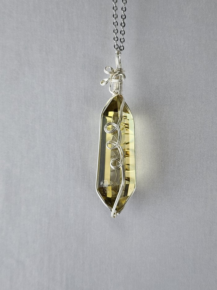 Citrine Double Terminated  Crystal Custom Pendant #E5