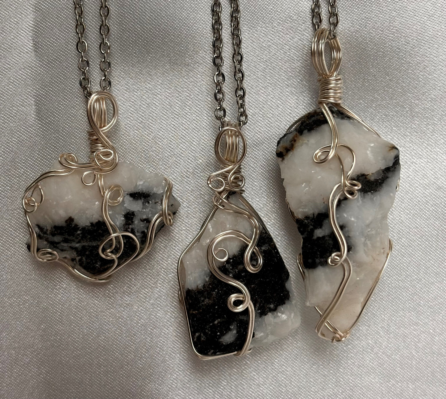 Jasper Zebra  Crystal Custom Pendant  #47