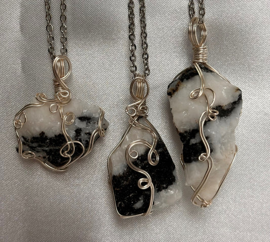 Jasper Zebra  Crystal Custom Pendant  #47