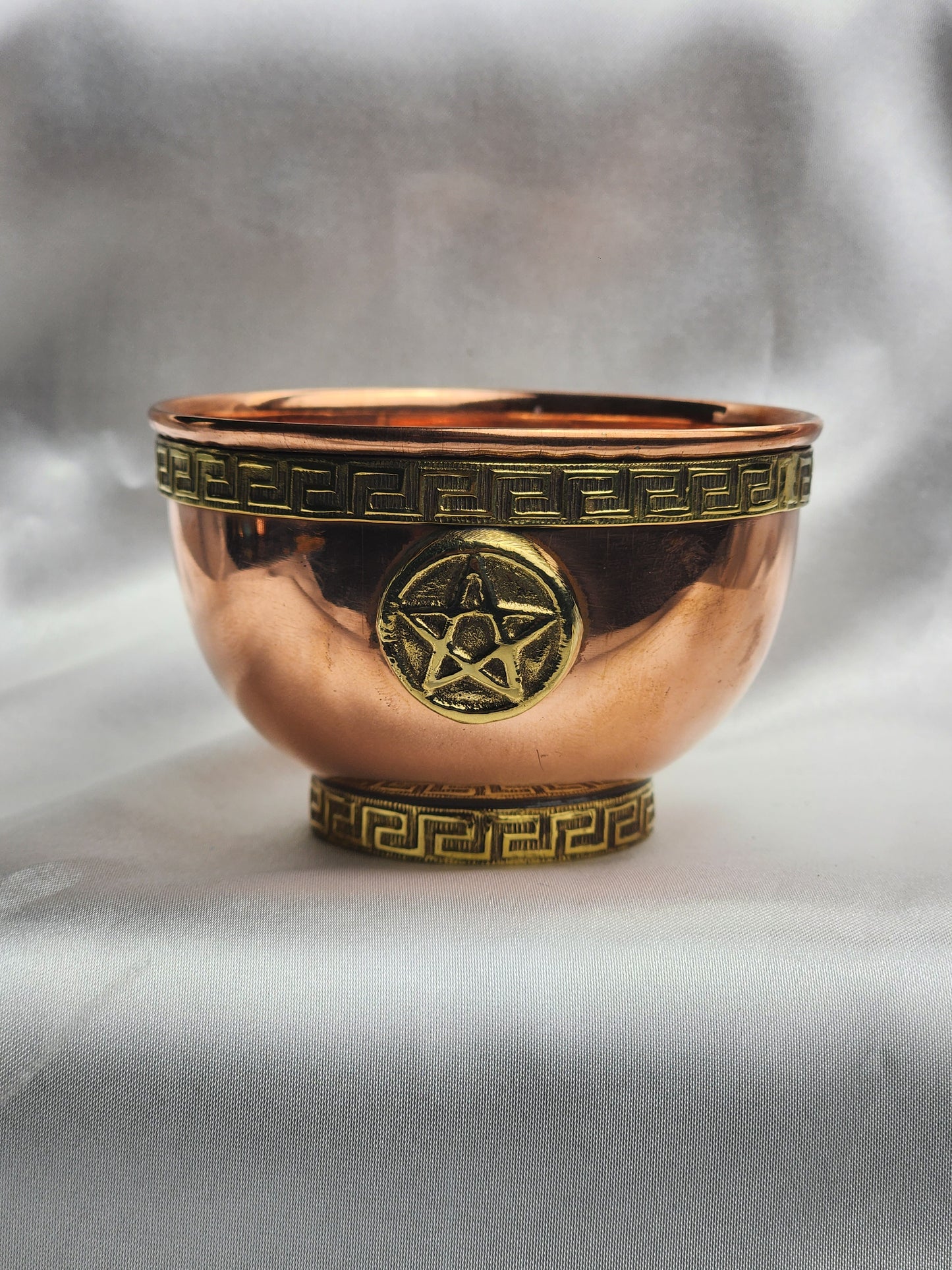 #OB4 Pentacle Copper Offering Bowl 3"D