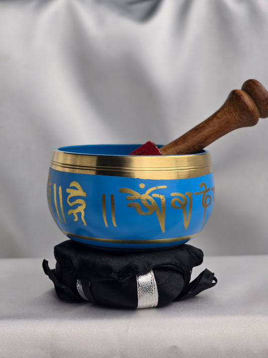 Singing Bowl  Sea Blue Tibetan 3"D