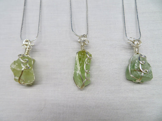 Calcite Green Crystal Custom Pendant  #24