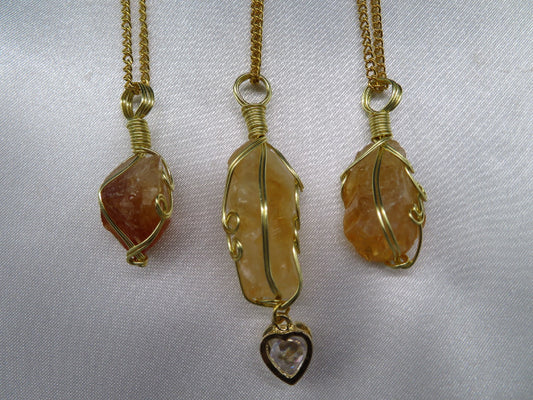 Citrine Crystal Custom Pendant #29