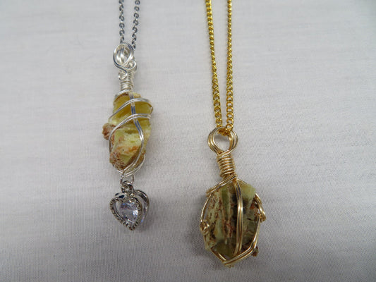 Yellow Opal Crystal Custom Pendant #66