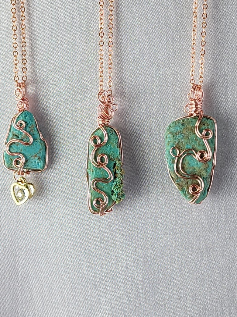 Turquoise Crystal Custom Pendant #116