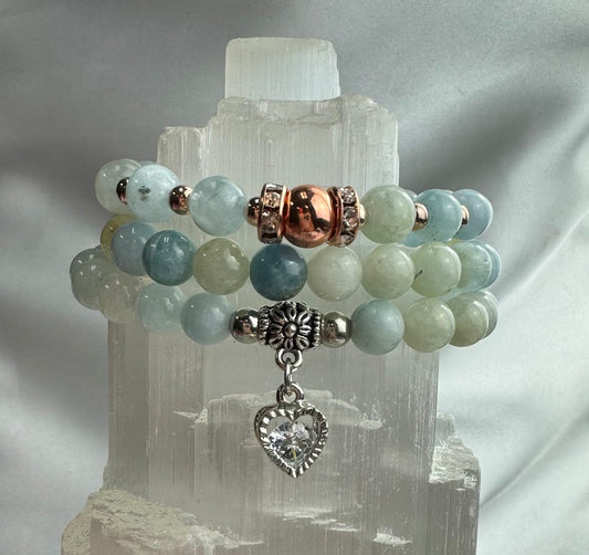 Aquamarine Crystal Bracelet