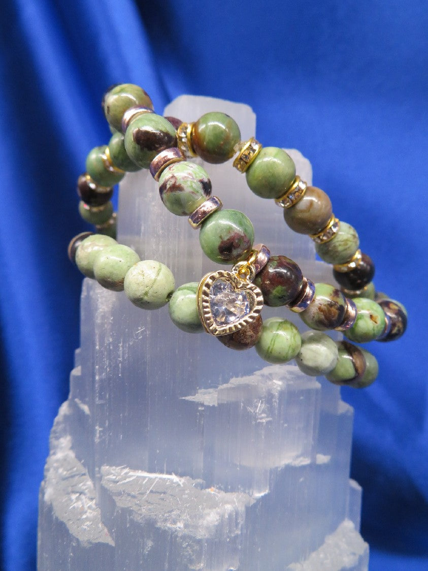 Green Chalcedony Crystal Bracelet BR17