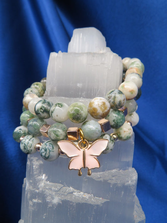 Agate/Tree Crystal Bracelet BR5