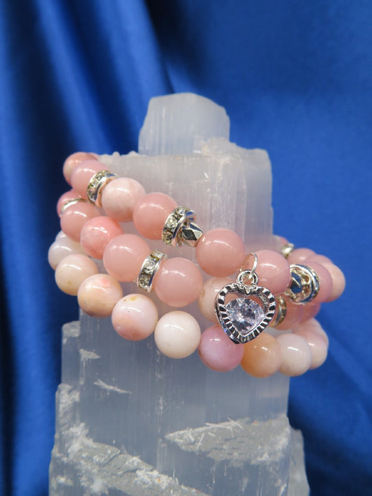 On Sale....Opal/Pink Crystal Bracelet BR54....Special