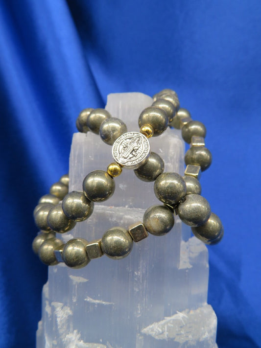 Pyrite Crystal Bracelet #BR56