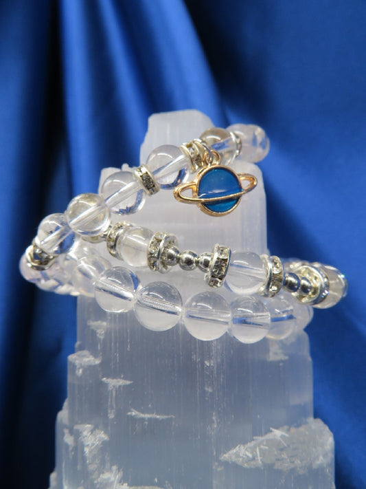 Clear Quartz Crystal Bracelet  #BR57