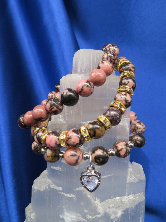 Rhodonite Crystal Bracelet BR60