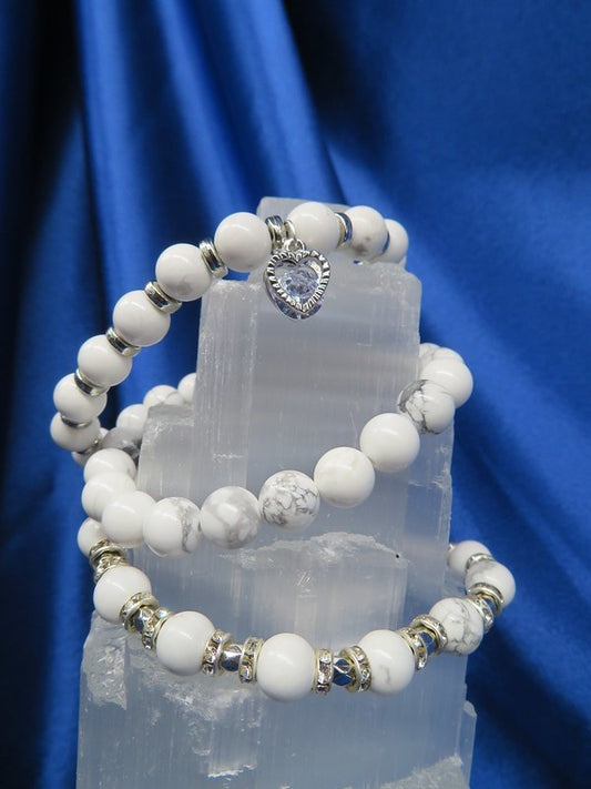 Howlite Crystal Bracelet BR26