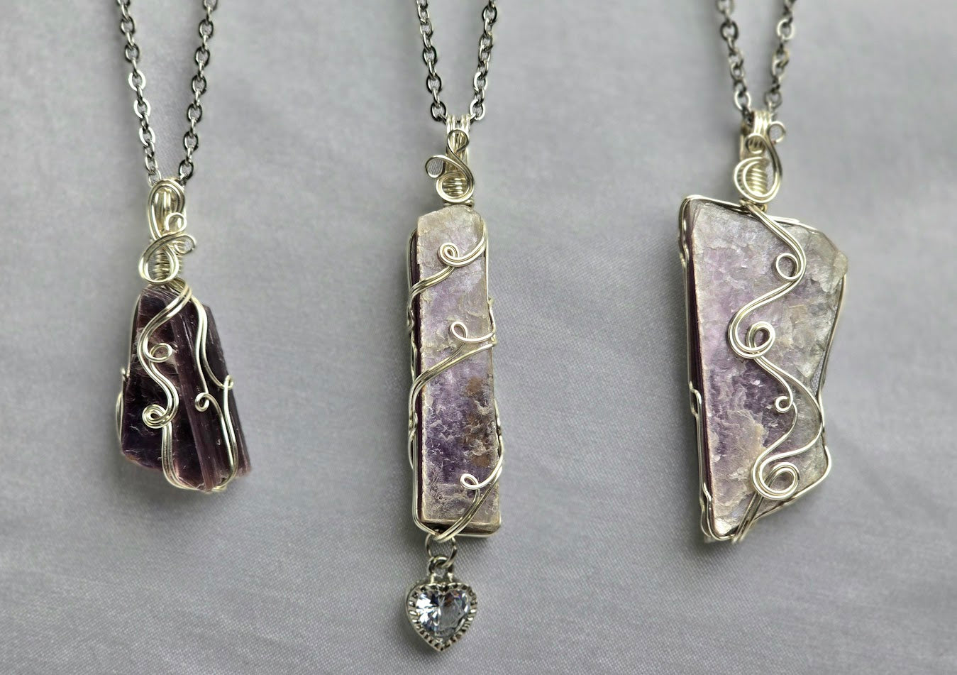 Lepidolite Crystal Custom Pendant #54