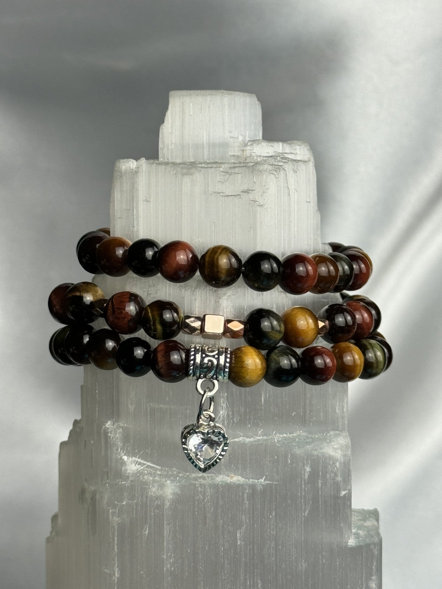 Tigers Eye/Mix Crystal Bracelet