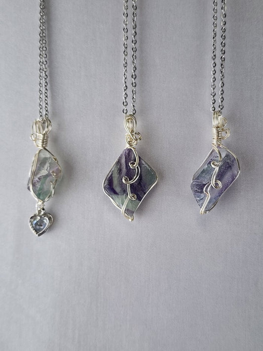 Fluorite Rainbow Crystal Custom Pendant  #35