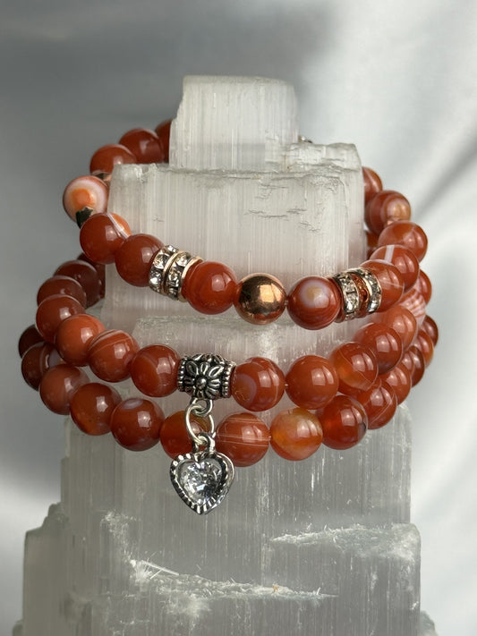 Red Sardonyx Crystal Bracelet