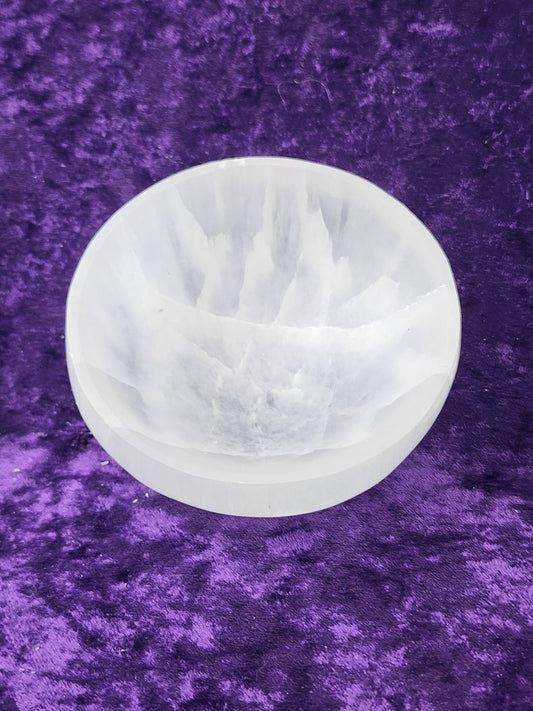 Selenite Bowl Crystal Raw #R124
