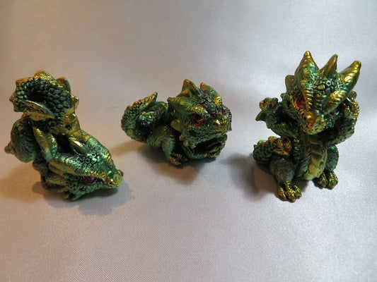 Green Mini Dragons Set of 3   #MD3