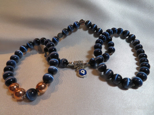 On Sale....Cats Eye/Midnight Blue Bracelet #BR78....Special