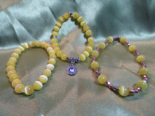 On Sale....Cats Eye/Yellow Bracelet  #BR79....Special