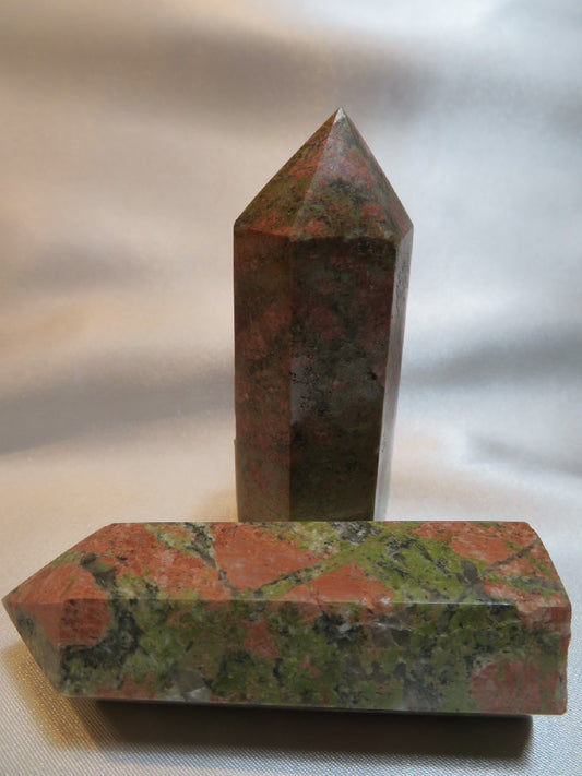 Unakite Jasper Wand