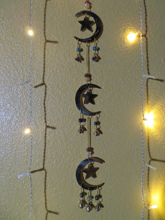 Moon and Stars 3 tier Wind Chime  #WC8